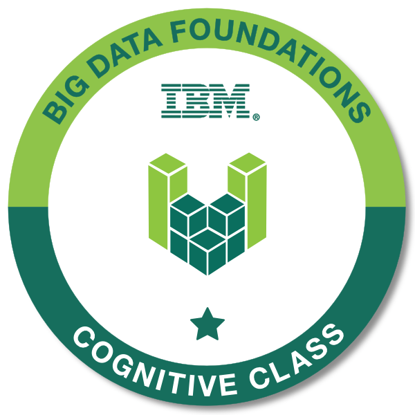Zertifikat IBM Cognitive Class - Big Data Foundations Level1